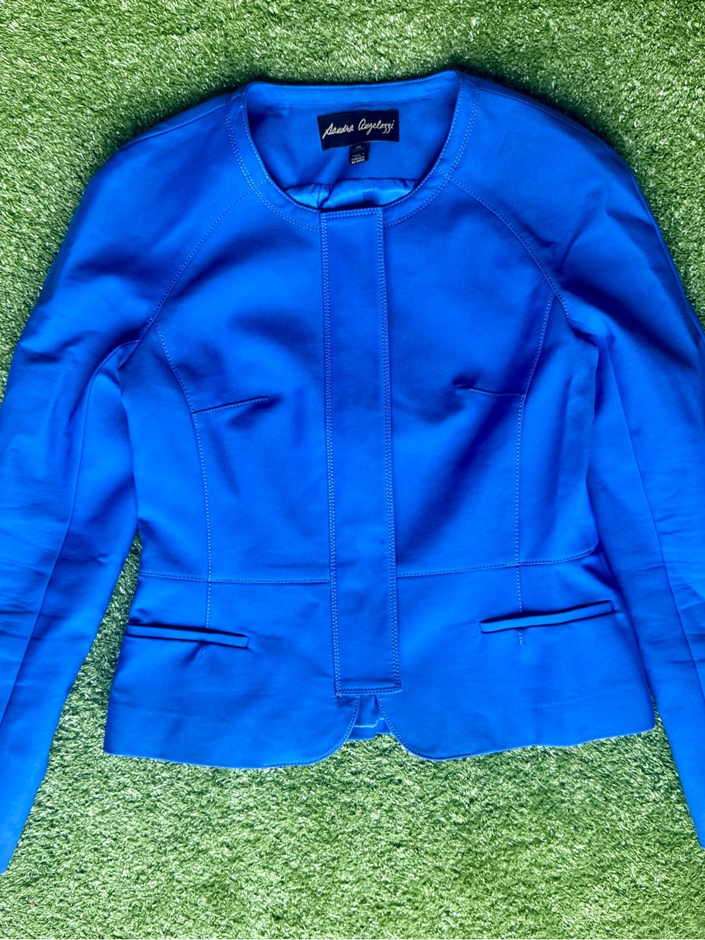 Sandra Angelozzi Blue Zip-Up Jacket
